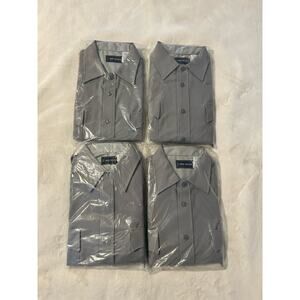 Lot of 4 Gray Collar Van Heussen Shirts. Size 15 1/2. New
